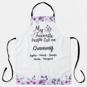 My Favorite People Call Me Grammy   Grandkids Name Apron