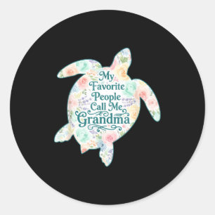My Favorite People Call Me Grandma Funny Mothers D Classic Round Sticker