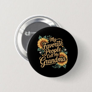 My Favorite People Call Me Grandma Mother's Day 6 Cm Round Badge