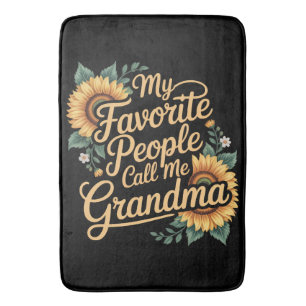 My Favorite People Call Me Grandma Mother's Day Bath Mat