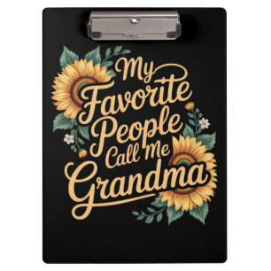 My Favorite People Call Me Grandma Mother's Day Clipboard