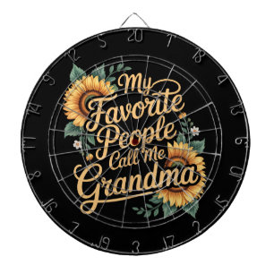 My Favorite People Call Me Grandma Mother's Day Dartboard