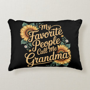 My Favorite People Call Me Grandma Mother's Day Decorative Cushion