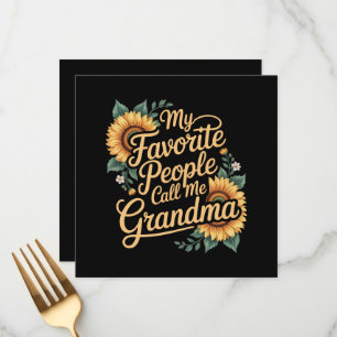 My Favorite People Call Me Grandma Mother's Day Menu