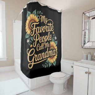My Favorite People Call Me Grandma Mother's Day Shower Curtain