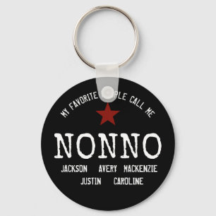 My Favorite People Call Me Nonno Personalized Key Ring
