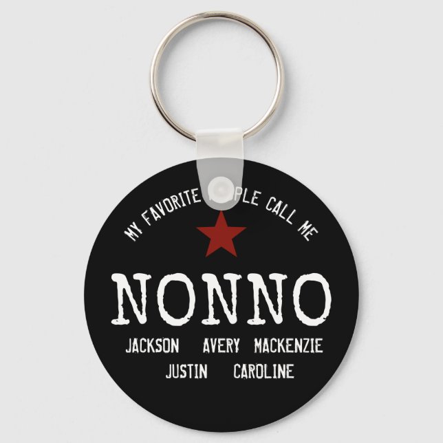 My Favorite People Call Me Nonno Personalized  Key Ring (Front)