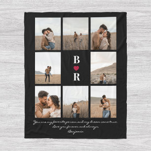 My Favorite Person Script Valentine's Day 8-Photo Fleece Blanket