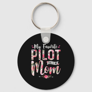 My favorite pilot call me mom happy mother's day M Key Ring