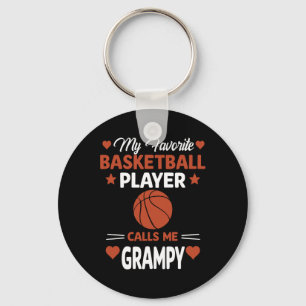 My Favorite Sketll Player Calls Me Grampy Key Ring