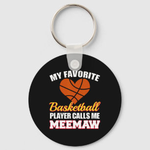My Favorite Sketll Player Calls Me Meemaw Funny Me Key Ring
