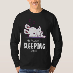 My Favorite Sleeping  Animal Sleeping  Rabbit T-Shirt