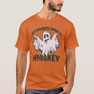 My Favorite Spirit Is Whiskey Halloween Ghost T-Shirt