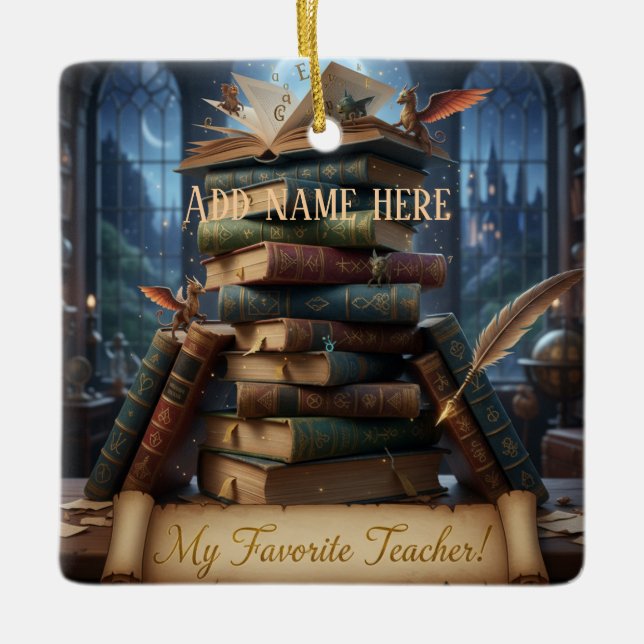 My Favorite Teacher - Personalized Keepsake  Ceram Ceramic Ornament (Front)