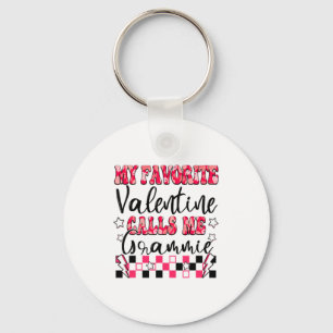 My Favorite Valentine Calls Me Grammie Valentines  Key Ring