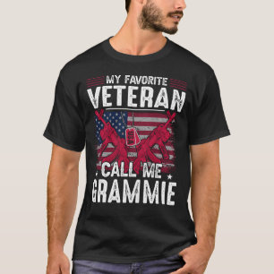 My Favorite Veteran Call Me GRAMMIE Veteran Day T-Shirt
