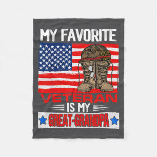 My Favorite Veteran Is My Great-grandpa Military G Fleece Blanket
