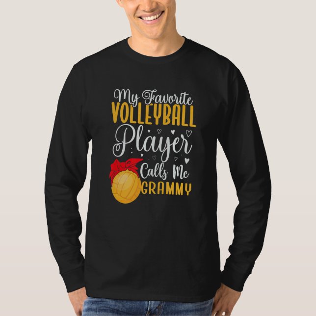 My Favorite Volleyball player calls me Grandma Cut T-Shirt (Front)