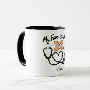 My Favoritre Nurse Stethoscoope Bandage Syringe Mug