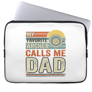 My Favourite Archer Calls Me Dad Vintage Design_1 Laptop Sleeve