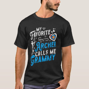 My Favourite Archer Calls Me Nana Archery Nana Gra T-Shirt