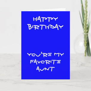 My favourite aunt birthday cards
