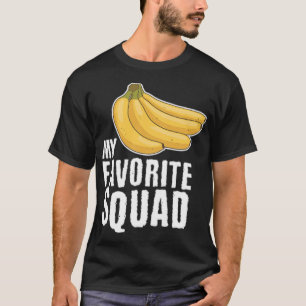 My Favourite Banana Squad Team Funny Vegan Eater v T-Shirt