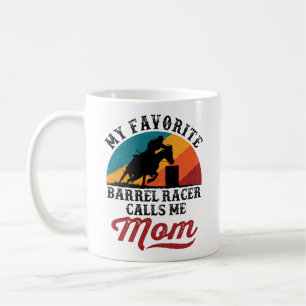 My Favourite Barrel Racer Calls Me Mum Retro Coffee Mug