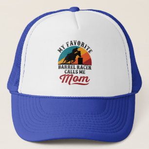 My Favourite Barrel Racer Calls Me Mum Retro Trucker Hat