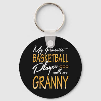 My Favourite Basball Player Calls Me Granny Key Ring