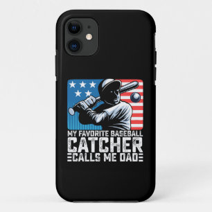 My Favourite Baseball Catcher Calls Me Dad Father Case-Mate iPhone Case