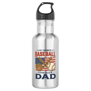 My Favourite Baseball Player Calls Me Dad Vintage 532 Ml Water Bottle