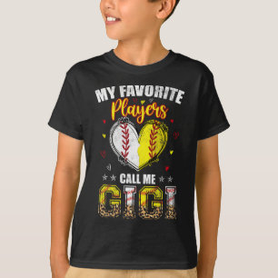 My Favourite Baseball Softball Players Call Me Gig T-Shirt
