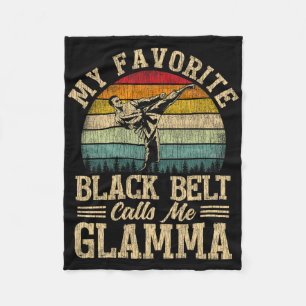 My Favourite Black Belt Calls Me Glamma Mother's D Fleece Blanket