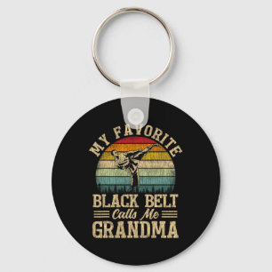My Favourite Black Belt Calls Me Grandma Mother's Key Ring