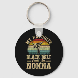 My Favourite Black Belt Calls Me Nonna Mother's Da Key Ring