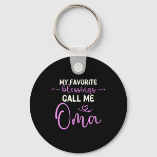 My Favourite Blessings Call Me Oma Grandma Mother' Key Ring