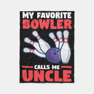My Favourite Bowling Calls Me Uncle  Fleece Blanket