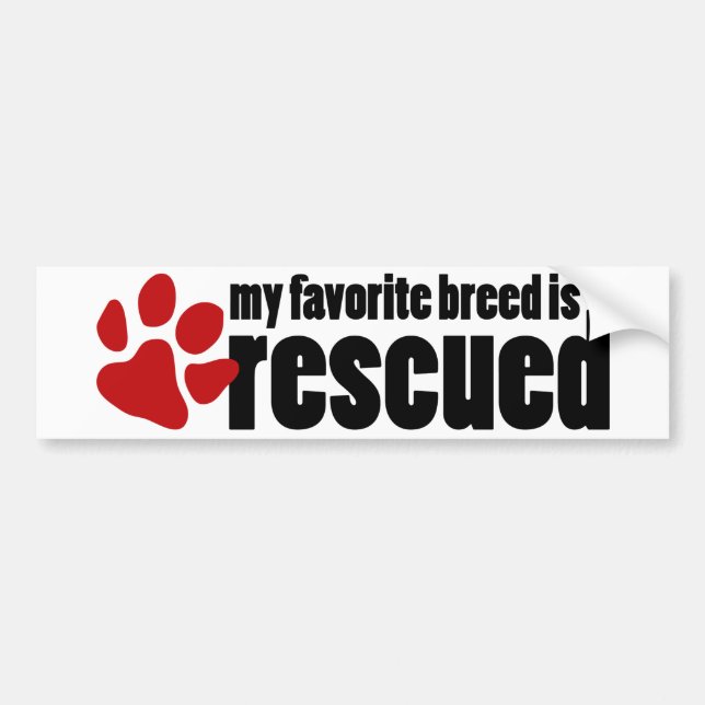 My Favourite Breed Bumper Sticker (Front)