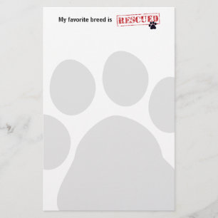 My Favourite Breed Is Rescued Stationery