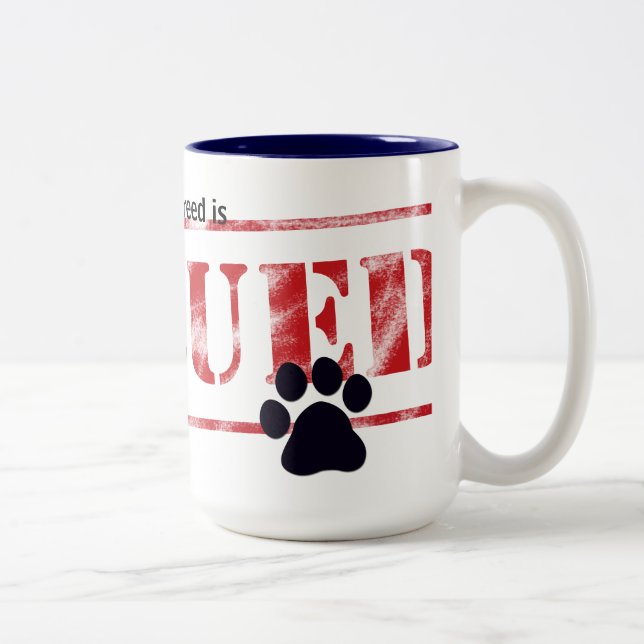 My Favourite Breed Is Rescued Two-Tone Coffee Mug (Right)