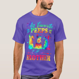 My Favourite Bunnies Call Me Brother Easter Tie Dy T-Shirt