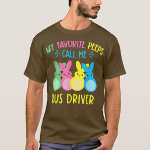 My Favourite Bunnies Call Me Bus Driver School Bus T-Shirt