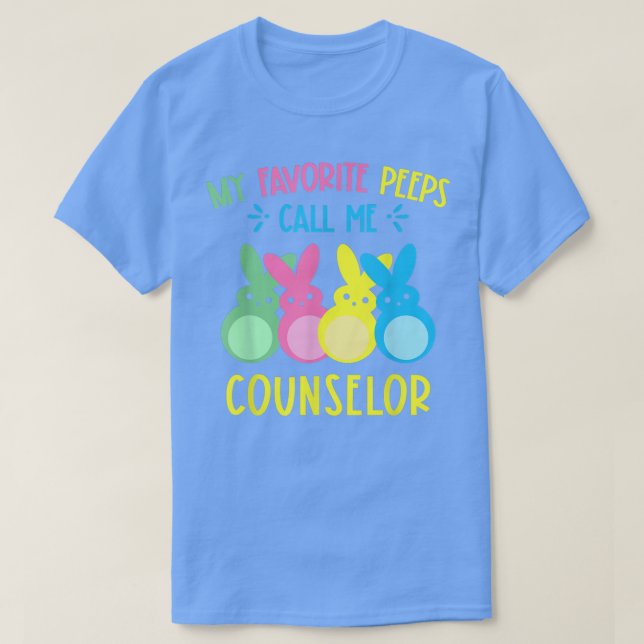 My Favourite Bunnies Call Me Counsellor School Cou T-Shirt (Design Front)