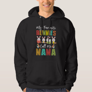 my favourite bunnies call me nana, retro, vintage hoodie