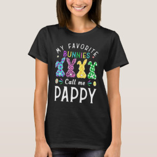 My Favourite Bunnies Call Me Pappy Bunny Egg Leop T-Shirt
