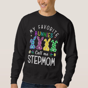 My Favourite Bunnies Call Me Stepmom Bunny Egg Leo Sweatshirt