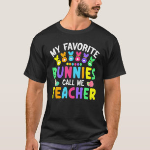 My Favourite Bunnies Call Me Teacher Classroom Bun T-Shirt