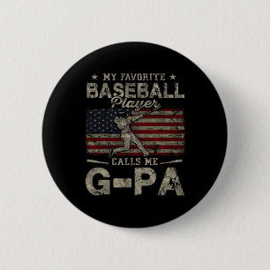 My Favourite Bysebyll Player Calls Me G-pa Father& 6 Cm Round Badge
