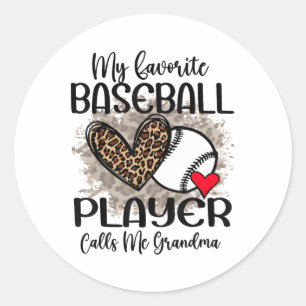 My Favourite Bysebyll Player Calls Me Grandma Funn Classic Round Sticker